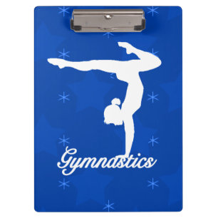 Carpeta De Pinza Estrellas azules del chica de la gimnasia