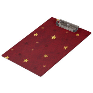 Carpeta De Pinza Estrellas brillantes Royal Red