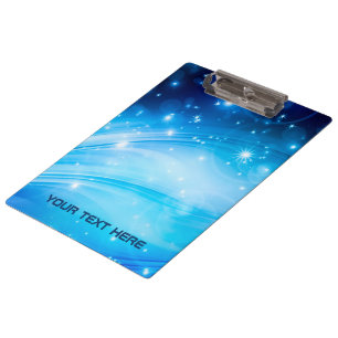 Carpeta De Pinza Estrellas de luz del norte azul + tu texto e ideas
