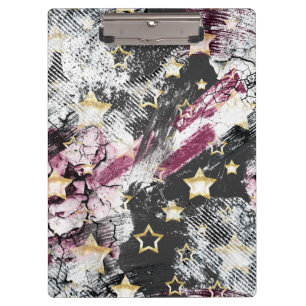 Carpeta De Pinza Estrellas de oro grunge abstracto moderno urbano