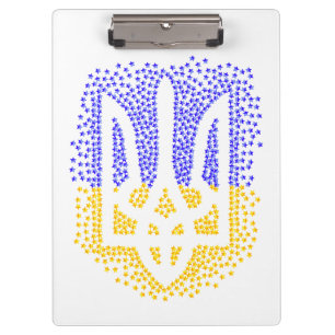 Carpeta De Pinza Estrellas de tridente de heraldry de Ucrania