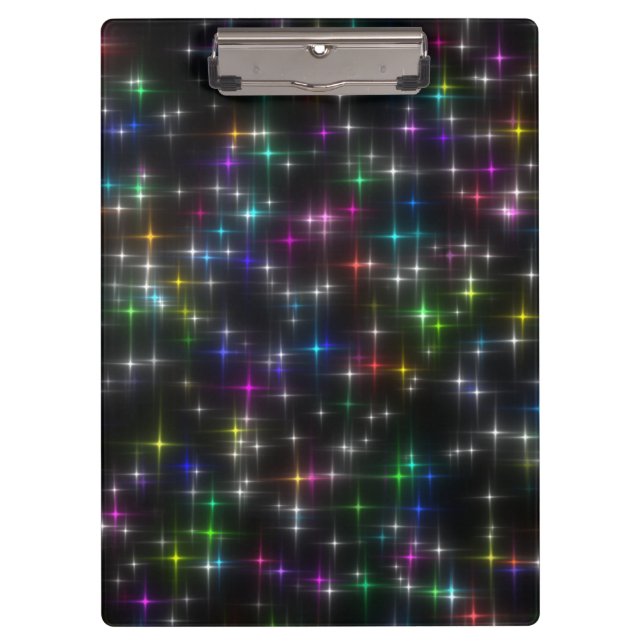 Carpeta De Pinza Estrellas multicolores deslumbrantes (Anverso)