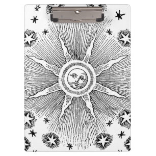 Carpeta De Pinza Estrellas Sol Antiguo Cielo Nocturno Zodiaco Medie