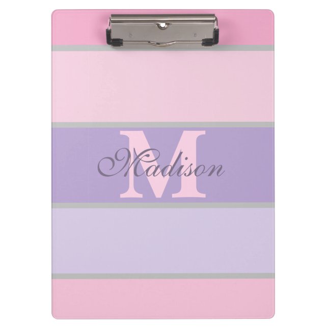 Carpeta De Pinza estuche para iPhone rosa y púrpura pastel / iPad (Anverso)