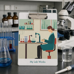 Carpeta De Pinza Estudiante de Laboratorio de Ciencias Personalizad