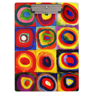 Carpeta De Pinza Estudio de color de Kandinsky Cuadrados Círculos A