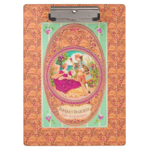 Carpeta De Pinza Etiqueta de perfume floral colonial victoriana