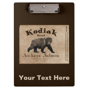 Carpeta De Pinza Etiqueta Vintage Kodiak Salmon