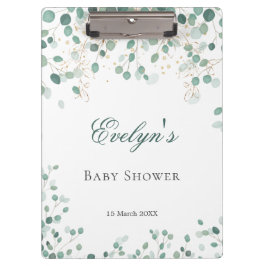 Carpeta De Pinza Eucalyptus Foliage Gold deja Baby Shower