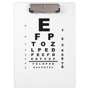 Carpeta De Pinza Examen de gráfico de pruebas oculares