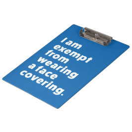 Carpeta De Pinza Exención de usar un recubrimiento facial