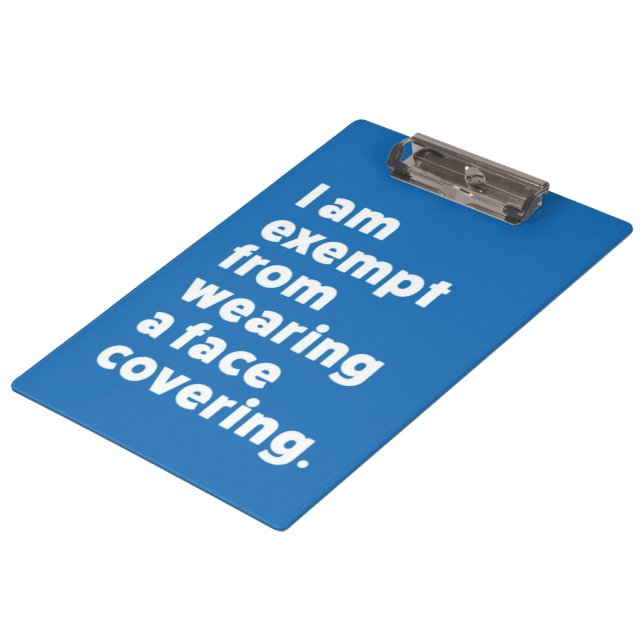 Carpeta De Pinza Exención de usar un recubrimiento facial (Angular)