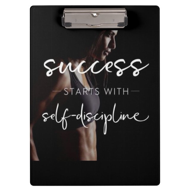 Carpeta De Pinza Éxito y disciplina - Motivación del gimnasio femen (Anverso)