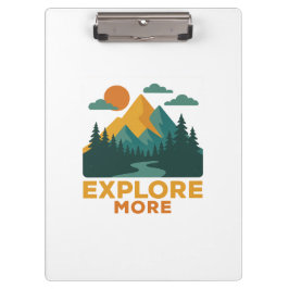 Carpeta De Pinza Explorar más - Montaña Retro y Aventura Forestal