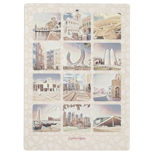 Carpeta De Pinza Explorar Qatar (Reverso)