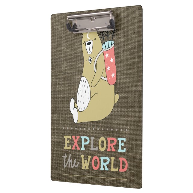 Carpeta De Pinza Explore el osito mundial del boho (Izquierda)