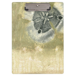 Carpeta De Pinza Extracto de Flowerhead con textura esmaltada