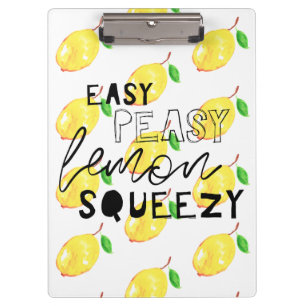 Carpeta De Pinza fácil peasy lemon squeezade lindo cítrico acuarela