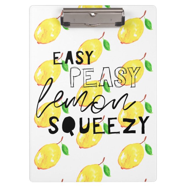 Carpeta De Pinza fácil peasy lemon squeezade lindo cítrico acuarela (Anverso)