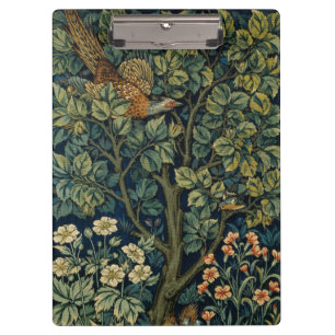 Carpeta De Pinza Faisán pájaro árbol bosque William Morris