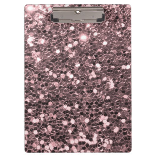 Carpeta De Pinza Falsas chispas del purpurina del oro color de rosa