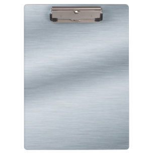 Carpeta De Pinza Falso fondo de plata cepillado