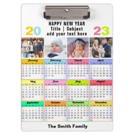 Carpeta De Pinza Familia de Personalizados del calendario 2023 4 Fo