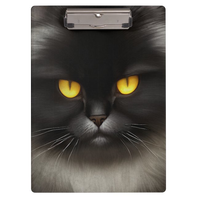 Carpeta De Pinza Famoso Gato Gato Gatito Gatito Negro Y Furioso (Anverso)