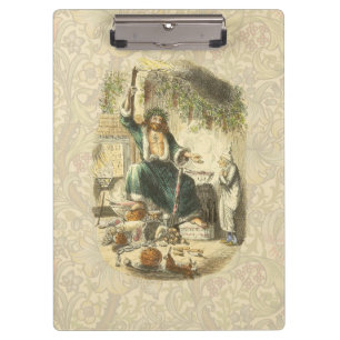 Carpeta De Pinza Fantasma de la Navidad Presente Scrooge 