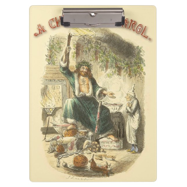 Carpeta De Pinza Fantasma de la Navidad Presente Scrooge (Anverso)