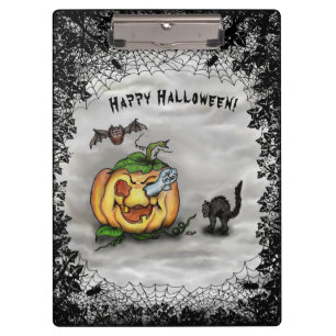 Carpeta De Pinza Fantasma, Gato, Bat y Calabaza, ¡Feliz Halloween!