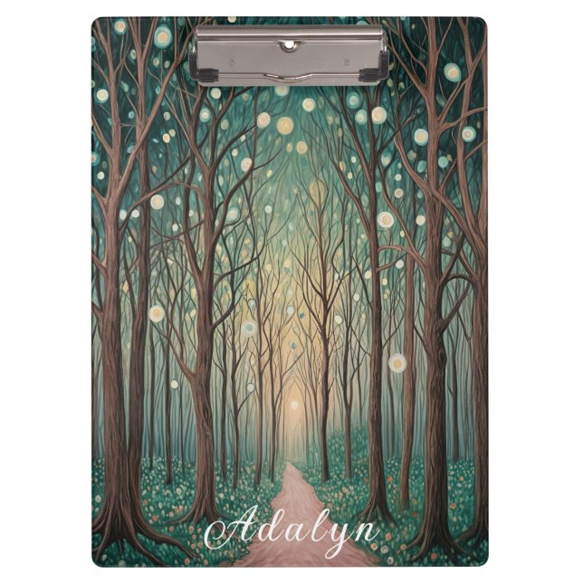 Carpeta De Pinza Fantasmas forestales: Luces flotantes en la madera (Anverso)