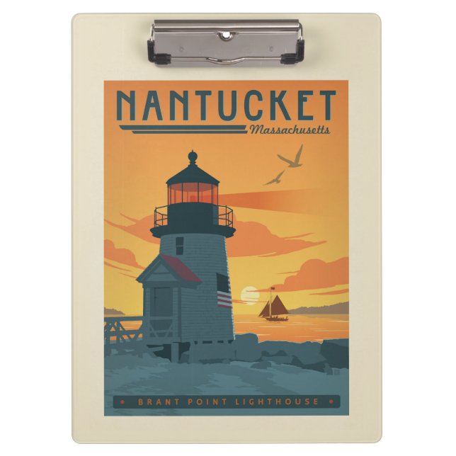 Carpeta De Pinza Faro de Brant Point | Mamáes de Nantucket (Anverso)