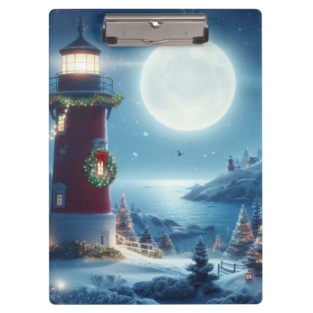 Carpeta De Pinza Faro de Navidades náuticos (Anverso)