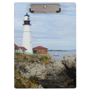 Carpeta De Pinza Faro de Portland Headlight en costa rocosa