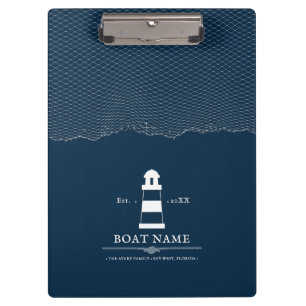 Carpeta De Pinza Faro personalizado Nautical