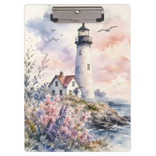 Carpeta De Pinza Faro pintado a la acuarela