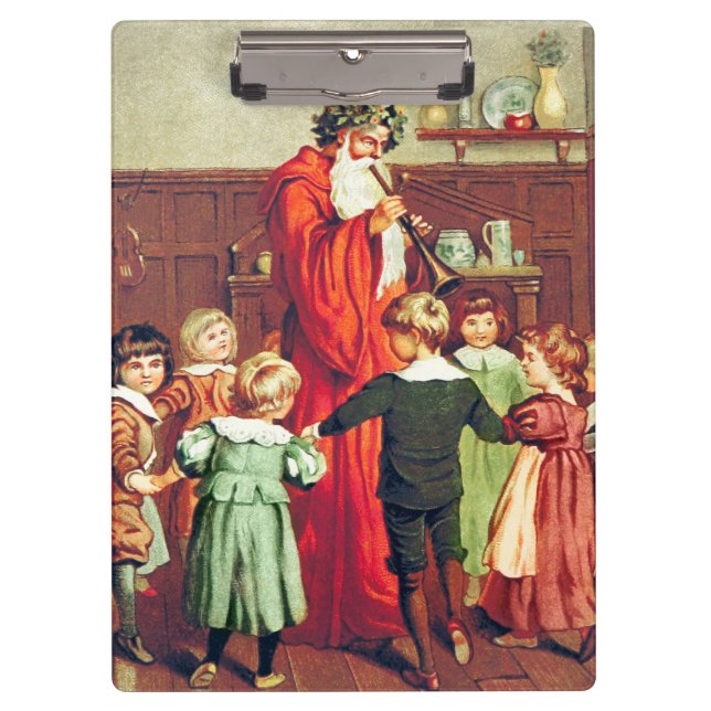 Carpeta De Pinza Father Christmas Blowing The Horn (Anverso)
