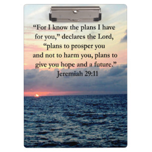 CARPETA DE PINZA FE EN JEREMIAH 29:11 SUNRISE VERSE