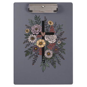 Carpeta De Pinza Fe y flores