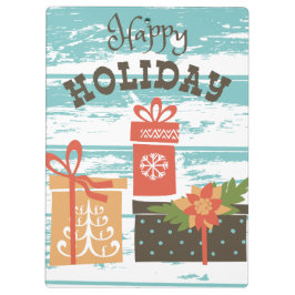 Carpeta De Pinza Felices vacaciones de Navidades de vacaciones