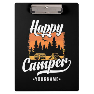 Carpeta De Pinza Feliz Camper Camping Viaje en Caravana