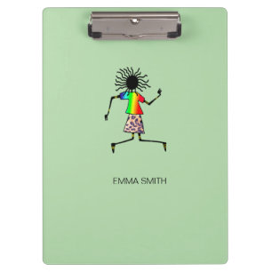 Carpeta De Pinza Feliz Cumpleaños Arte Africano Bailarín Lindo