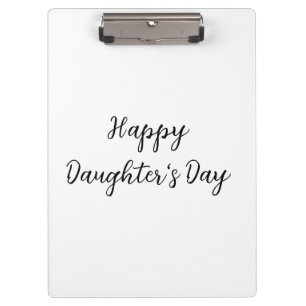 Carpeta De Pinza Feliz día de las hijas texto mínimo simple añadir