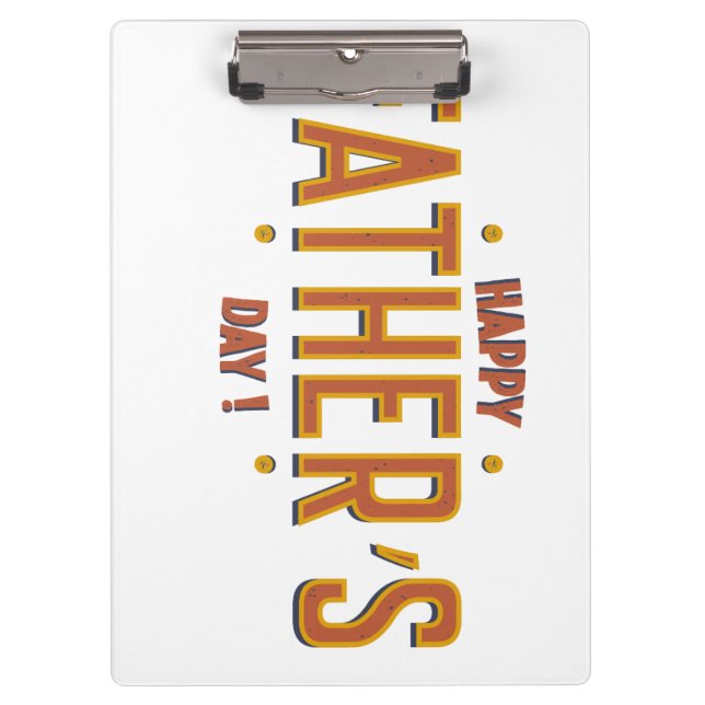 Carpeta De Pinza Feliz Día del Padre - Famoso regalo para el mundo (Anverso)