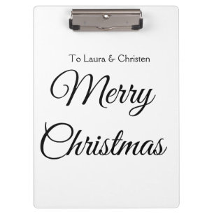 Carpeta De Pinza Feliz Navidad añadir nombre texto regalo personali