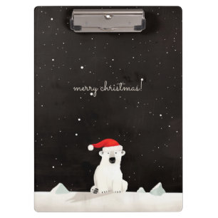 Carpeta De Pinza ¡Feliz Navidad Oso Polar!