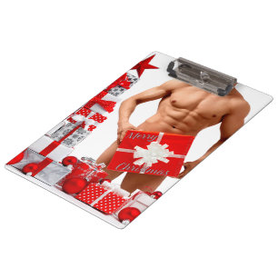 Carpeta De Pinza Feliz Navidad SlipperyJoe regalo rojo blanco plata
