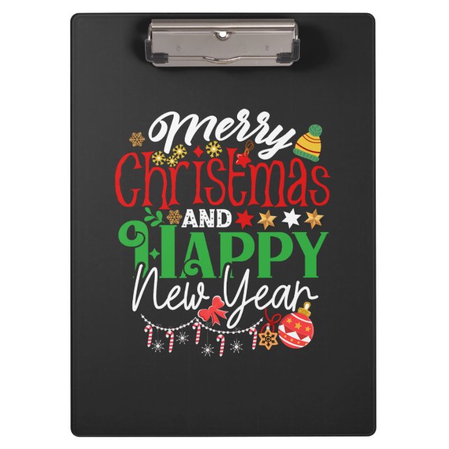 Carpeta De Pinza Feliz Navidad y Feliz Año Nuevo (Anverso)