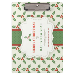 Carpeta De Pinza Feliz Navidad y Feliz Año Nuevo
